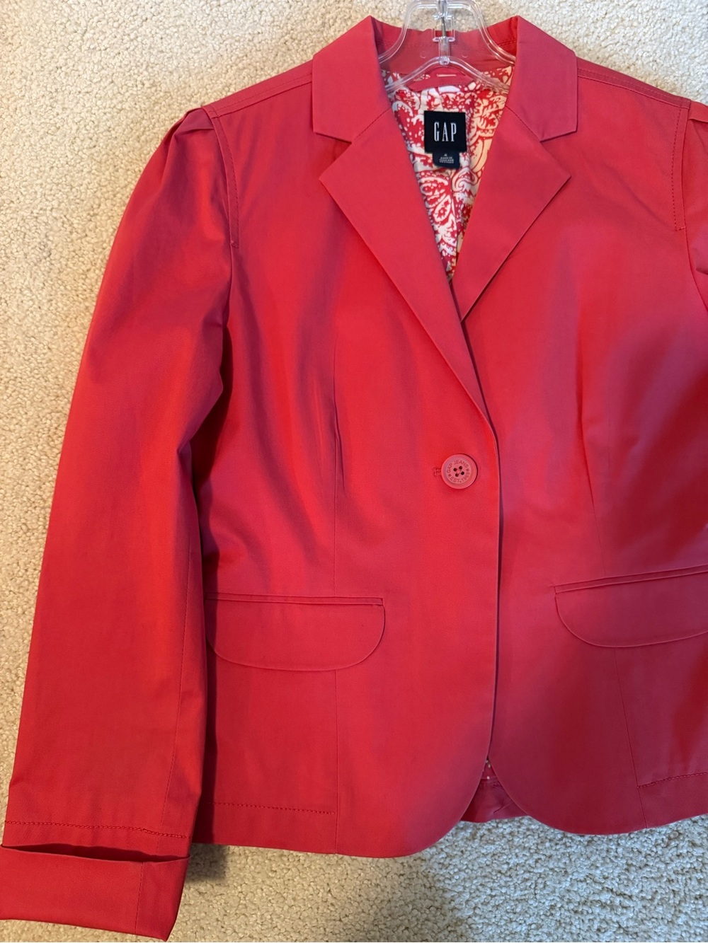 Gap Pink Cotton Blazer